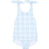 Girl's Sunwashed Plaid Tie Knot One Piece - One Pieces - 1 - thumbnail
