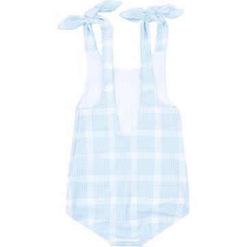 Girl's Sunwashed Plaid Tie Knot One Piece - One Pieces - 4