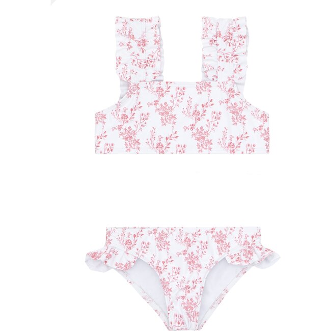Girl's Nantucket Floral Ruffle Strap Bikini - Two Pieces - 1