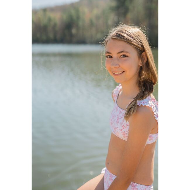 Girl's Nantucket Floral Ruffle Strap Bikini - Two Pieces - 2