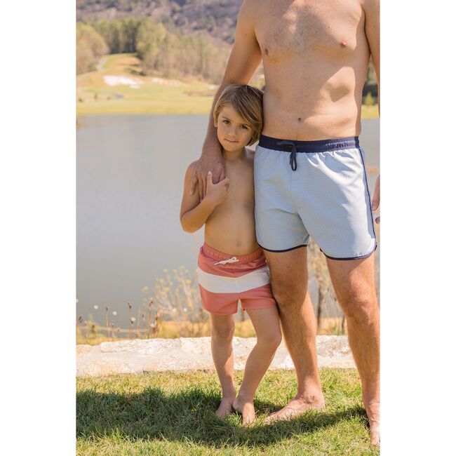 Boy's Nantucket Red Colorblock Boardie - Swim Trunks - 3