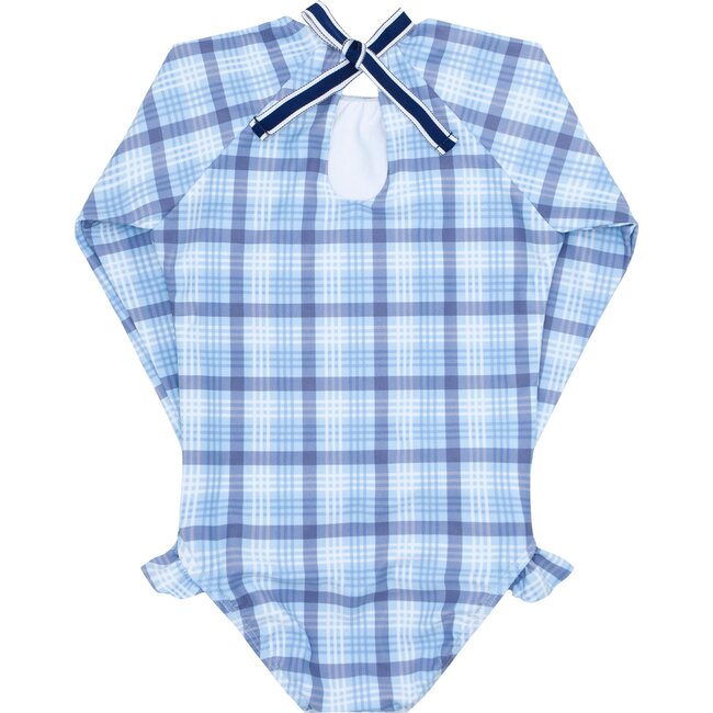 Girl's Maritime Plaid Rashguard One Piece - One Pieces - 5