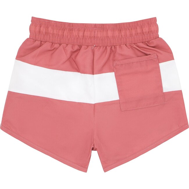 Boy's Nantucket Red Colorblock Boardie - Swim Trunks - 4