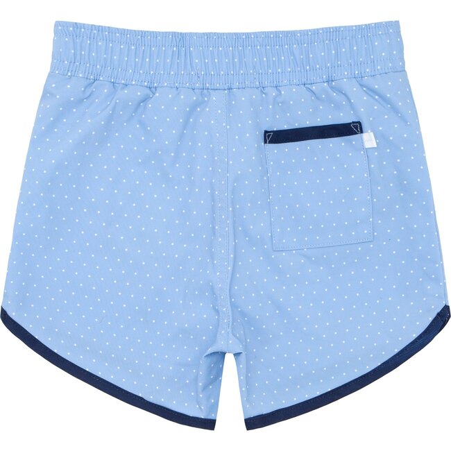 Boy's Mulberry Blue Dot Sun Short - Swim Trunks - 5