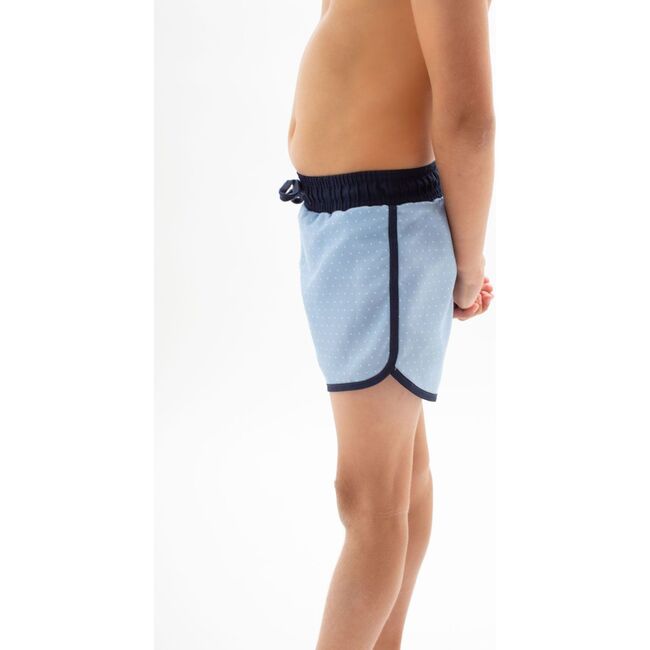 Boy's Mulberry Blue Dot Boardie - Swim Trunks - 3