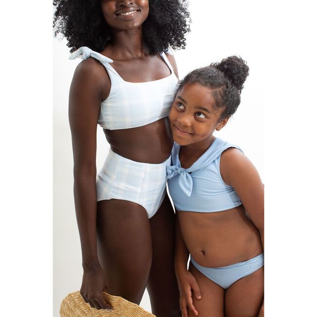Girl's Mulberry Blue Dot Sailor Bikini - Two Pieces - 4