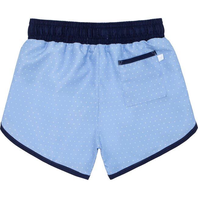 Boy's Mulberry Blue Dot Boardie - Swim Trunks - 4