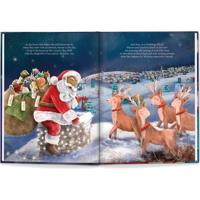 Our Family Night Before Christmas, Medium Skin Santa - Books - 2