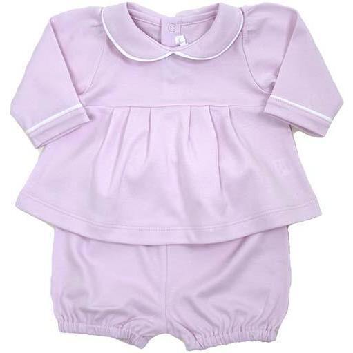 Long Sleeve Swing Top and Short Set, Pink - Mixed Apparel Set - 1