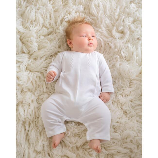 Layette Long One Piece, White - Onesies - 2