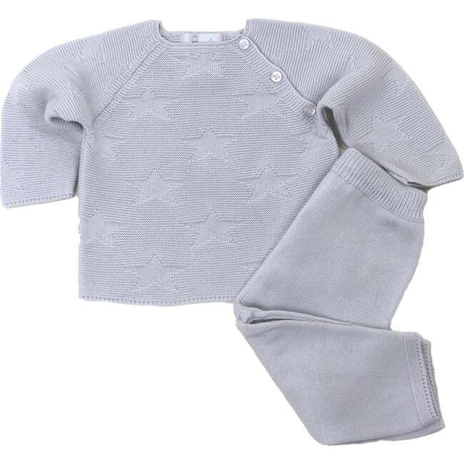 Star Sweater Pant Set, Light Grey