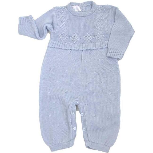 Argyle Footie, Light Blue - Onesies - 1