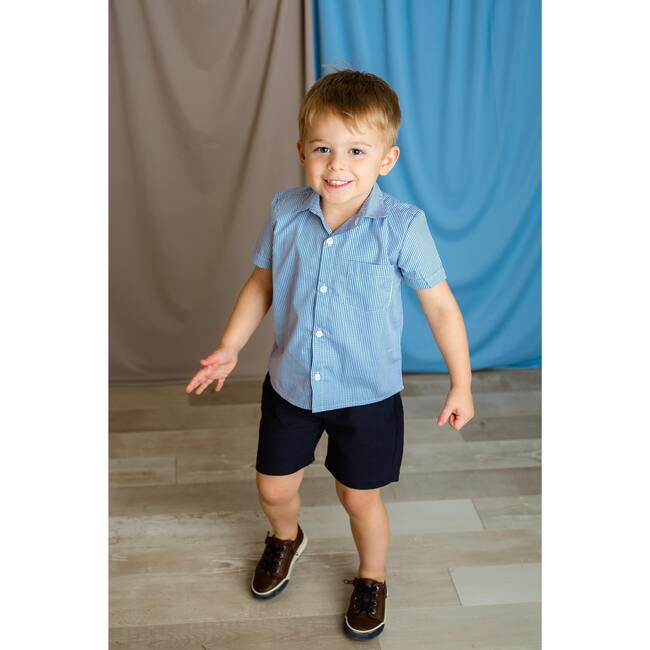 Blue Checks Short Set, Blue Multi