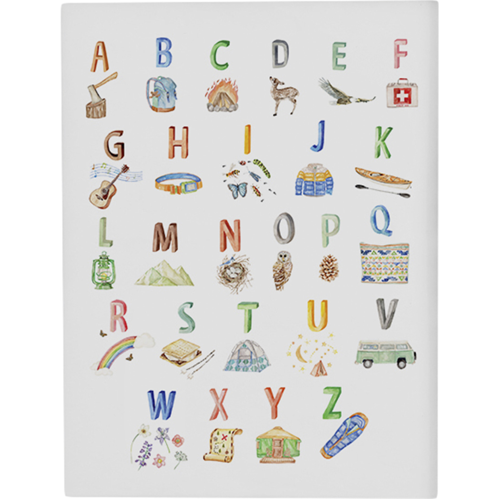 ABC Camping Art Print, Unframed - Art - 1