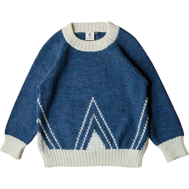 Knitted Baby Alpaca Sweater, Moonlight Blue - Sweaters - 1