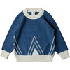 Knitted Baby Alpaca Sweater, Moonlight Blue - Sweaters - 1 - thumbnail