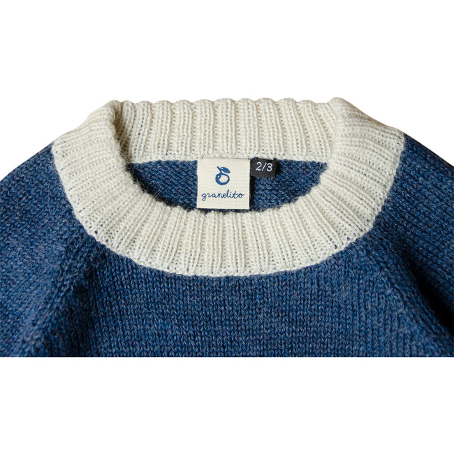 Knitted Baby Alpaca Sweater, Moonlight Blue - Sweaters - 4