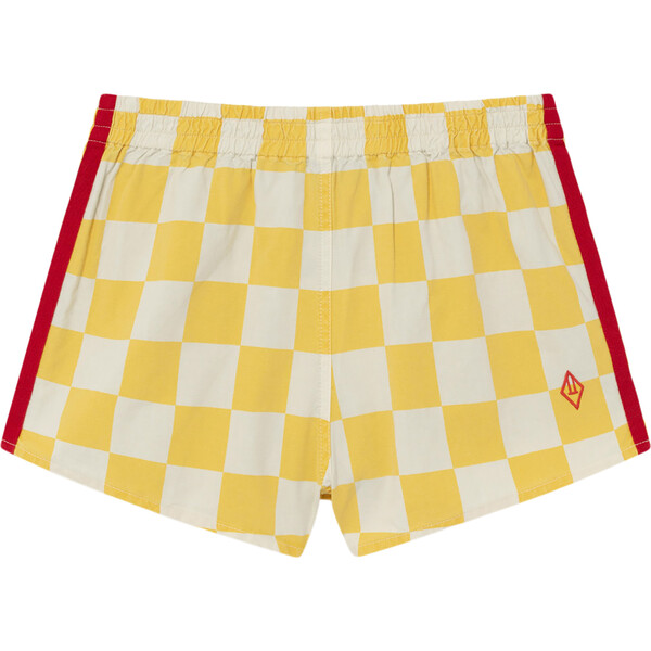 Spider Shorts, Yellow Check - The Animals Observatory Pants | Maisonette