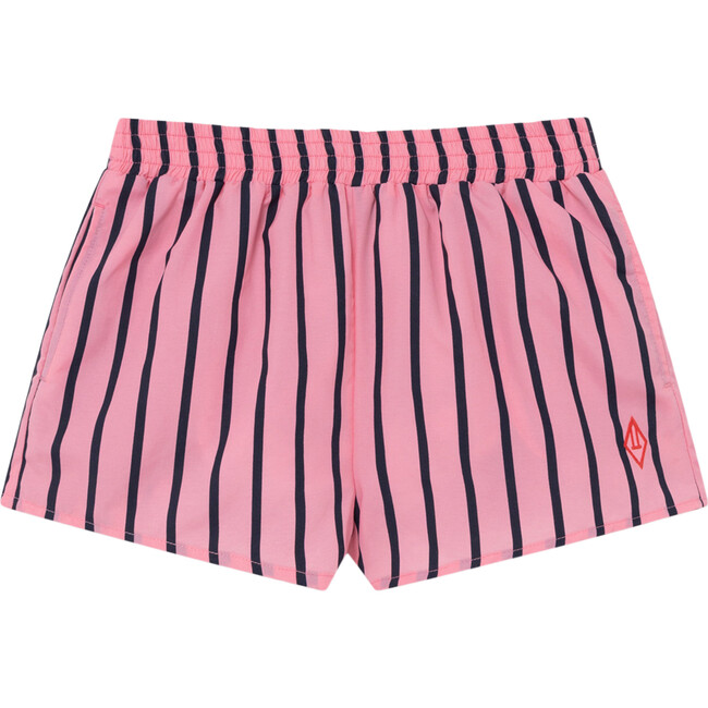 Puppy Swimsuit, Pink Stripes - Swim Trunks - 1