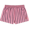 Puppy Swimsuit, Pink Stripes - Swim Trunks - 1 - thumbnail