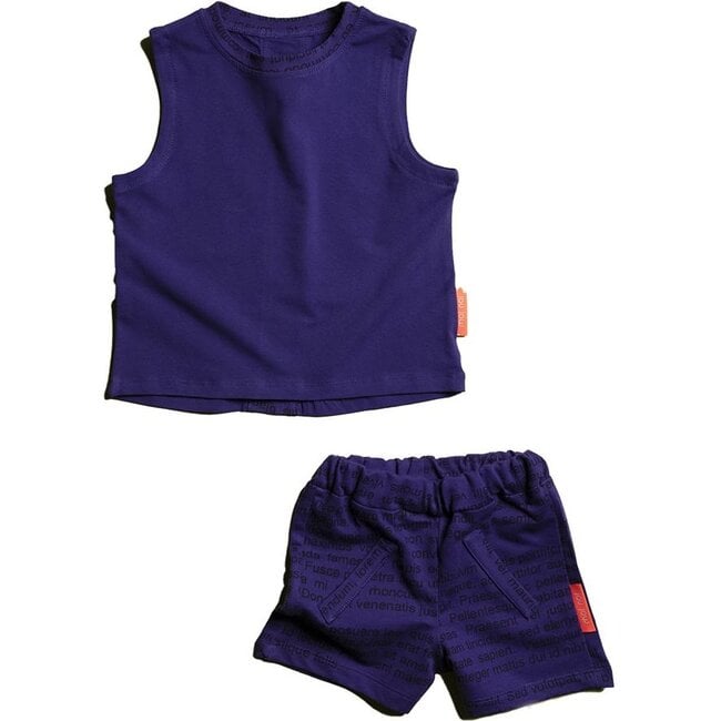 Text Tank Top Outfit, Purple