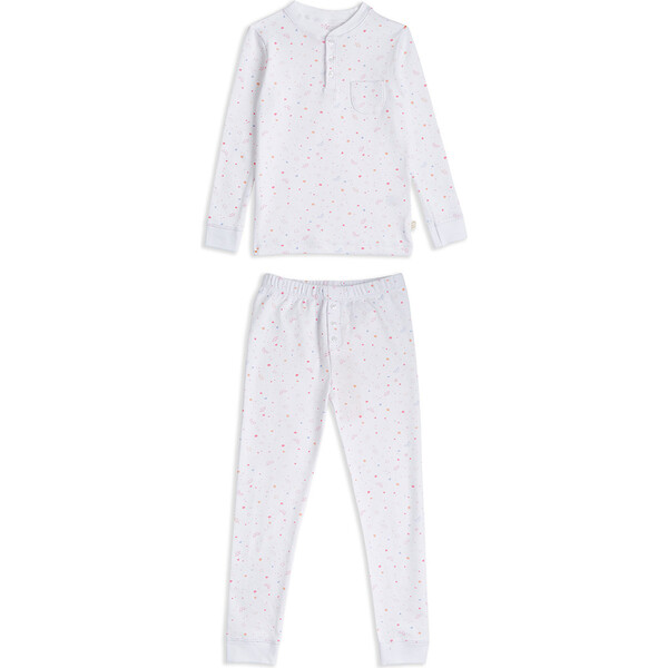 Star & Crown Print Pyjama in Pink - Marie-Chantal Sleepwear | Maisonette