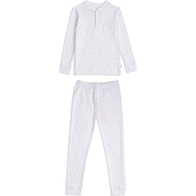 Star & Crown Print Pyjama in Pink - Pajamas - 1