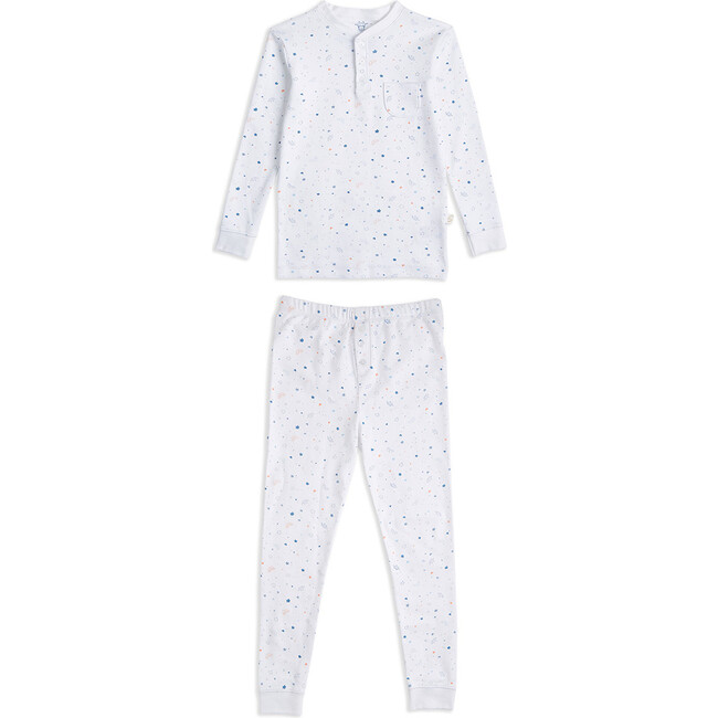 Star & Crown Print Pyjama in Blue - Pajamas - 1