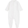 Angel Wing Velour Sleepsuit in White - Onesies - 2