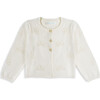 Angel Wing Pointelle Cardigan in Ivory - Cardigans - 1 - thumbnail