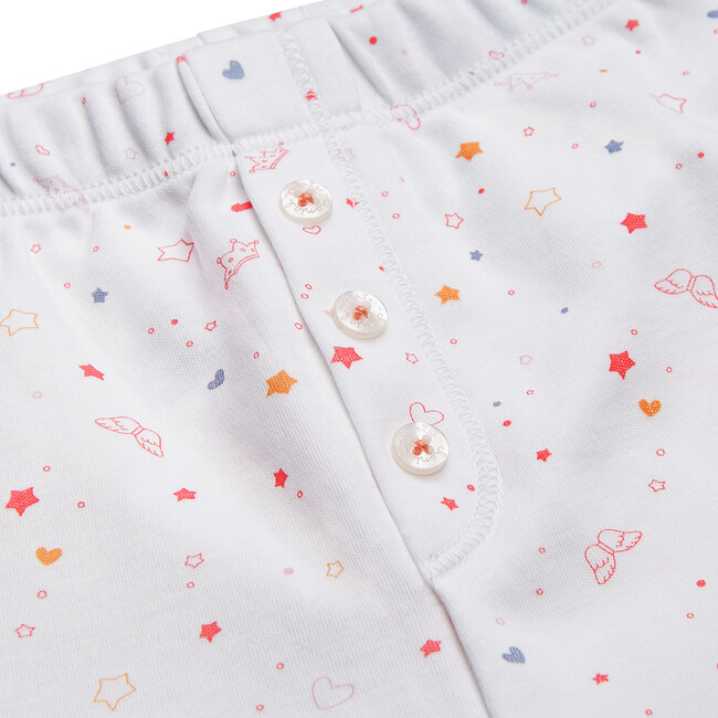 Star & Crown Print Pyjama in Pink - Pajamas - 6