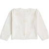 Angel Wing Pointelle Cardigan in Ivory - Cardigans - 2
