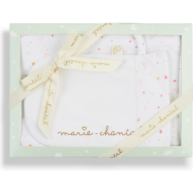 Star & Crown Print Bath Gift Set in Pink - Mixed Accessories Set - 2
