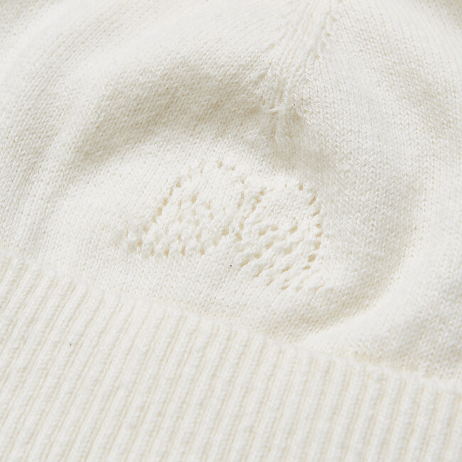 Angel Wing Knitted Hat in Ivory