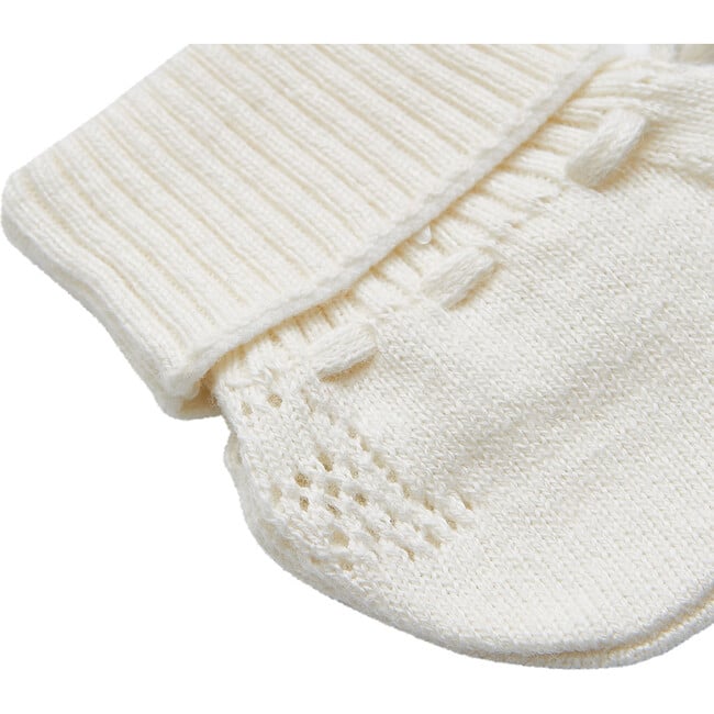 Angel Wing Knitted Booties in Ivory - Booties - 2