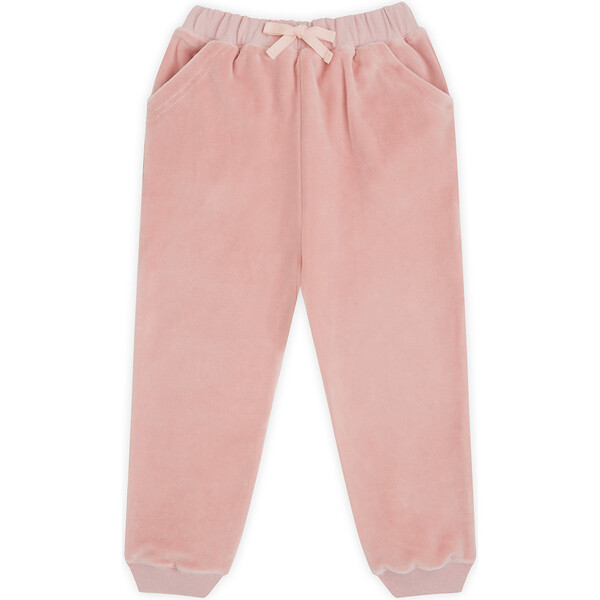 Angel Wing Velour Joggers in Pink - Marie-Chantal Sleepwear | Maisonette