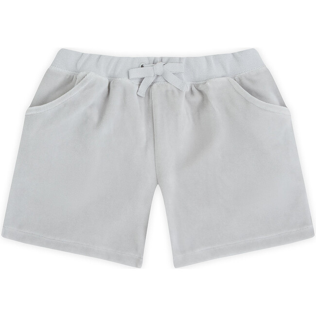 Angel Wing Velour Shorts in Grey - Shorts - 1