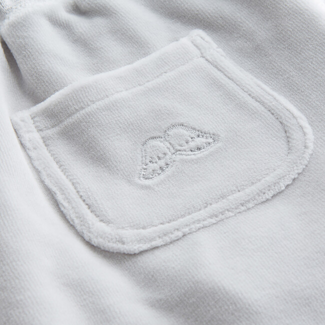 Angel Wing Velour Shorts in Grey - Shorts - 2
