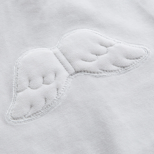 Angel Wing Velour Sweatshirt in Grey - Sweatshirts - 2