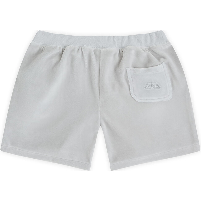 Angel Wing Velour Shorts in Grey - Shorts - 3