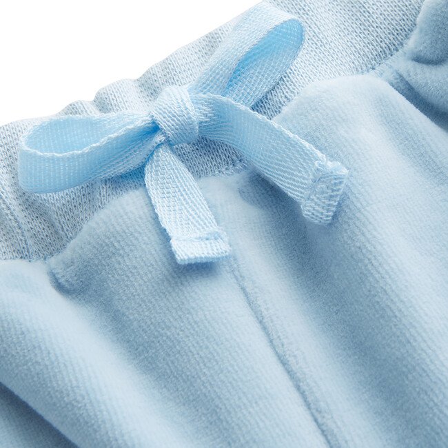 Angel Wing Velour Joggers in Blue - Loungewear - 4