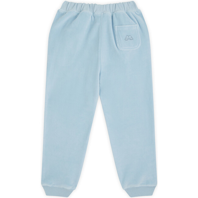 Angel Wing Velour Joggers in Blue - Loungewear - 5