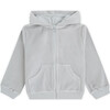 Angel Wing Hooded Velour  Sweatshirt in Grey - Sweatshirts - 1 - thumbnail