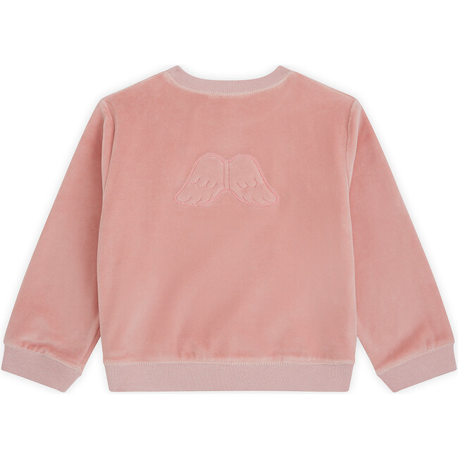 Angel Wing Velour Sweatshirt in Pink - Sweatshirts - 4