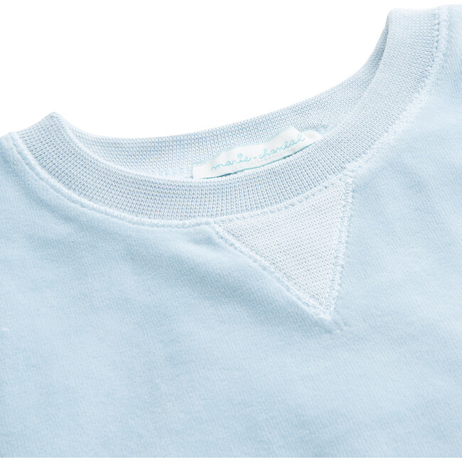 Angel Wing Velour Sweatshirt in Blue - Sweatshirts - 3