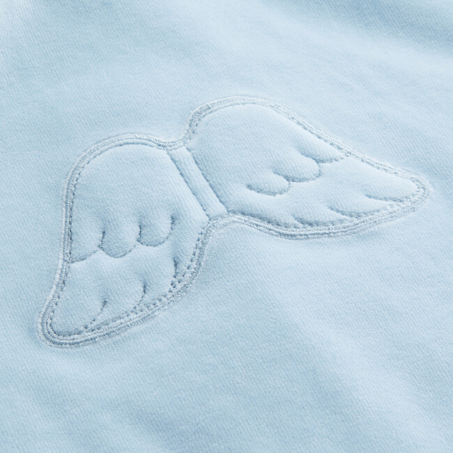 Angel Wing Hooded Velour  Sweatshirt in Blue - Sweatshirts - 2