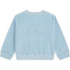Angel Wing Velour Sweatshirt in Blue - Sweatshirts - 4