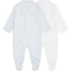 Set of 2 Angel Wing Pointelle Sleepsuits in Blue - Mixed Apparel Set - 1 - thumbnail