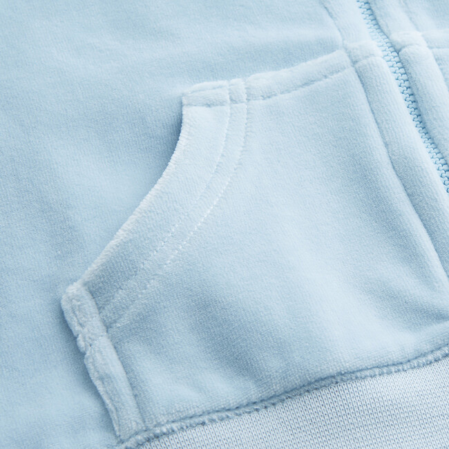 Angel Wing Hooded Velour  Sweatshirt in Blue - Sweatshirts - 3