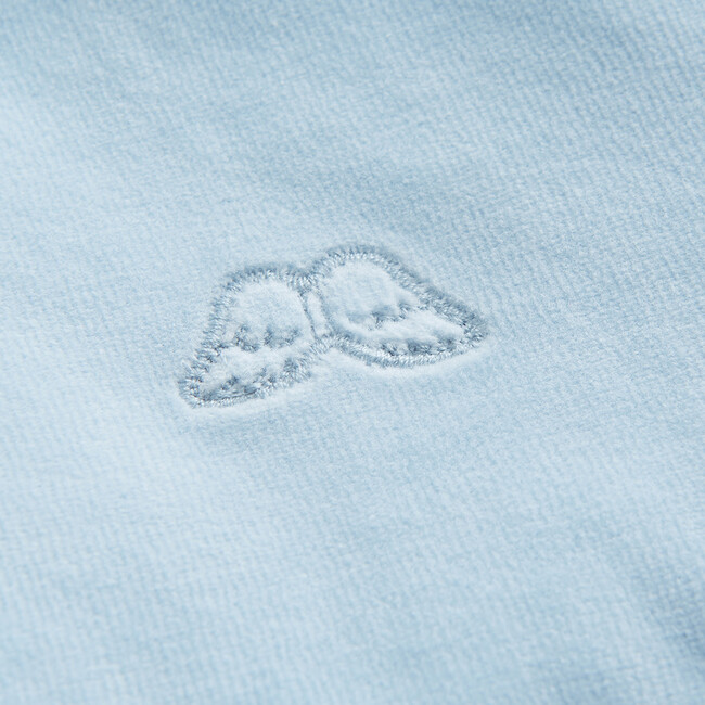 Angel Wing Velour Sweatshirt in Blue - Sweatshirts - 5